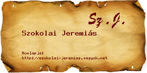 Szokolai Jeremiás névjegykártya