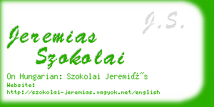 jeremias szokolai business card